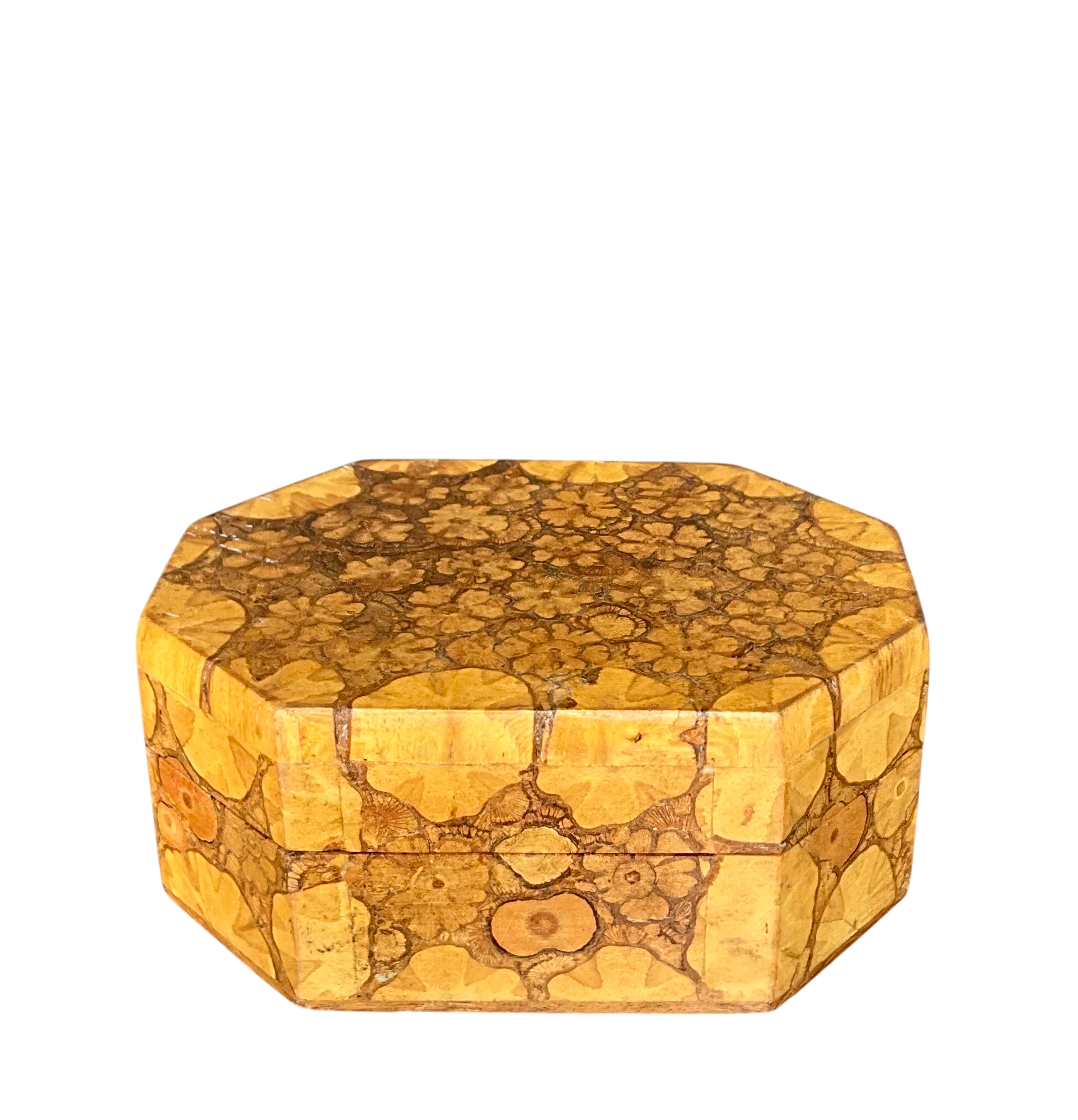 Vintage Boho Burl Wood Box