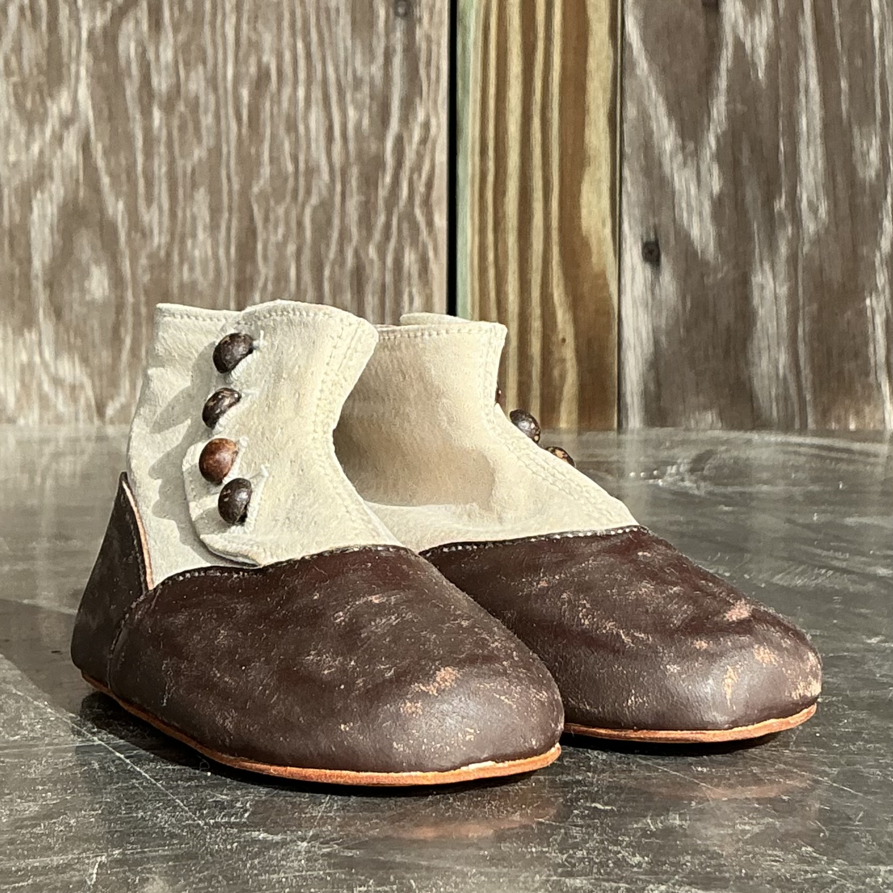 Vintage Boho Children's Spats - Side view