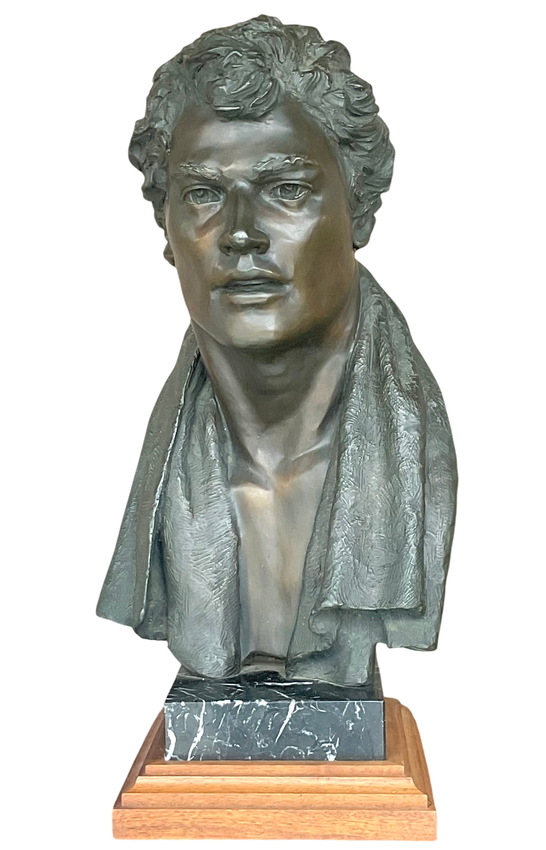 Vintage Regency Glenda Goodacre Attributed Bronze Bust of Man