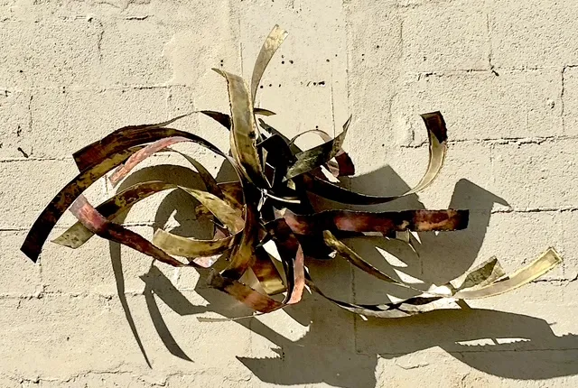Vintage Boho 1980 Silas Seandel Brutalist Wall Sculpture - Detail view