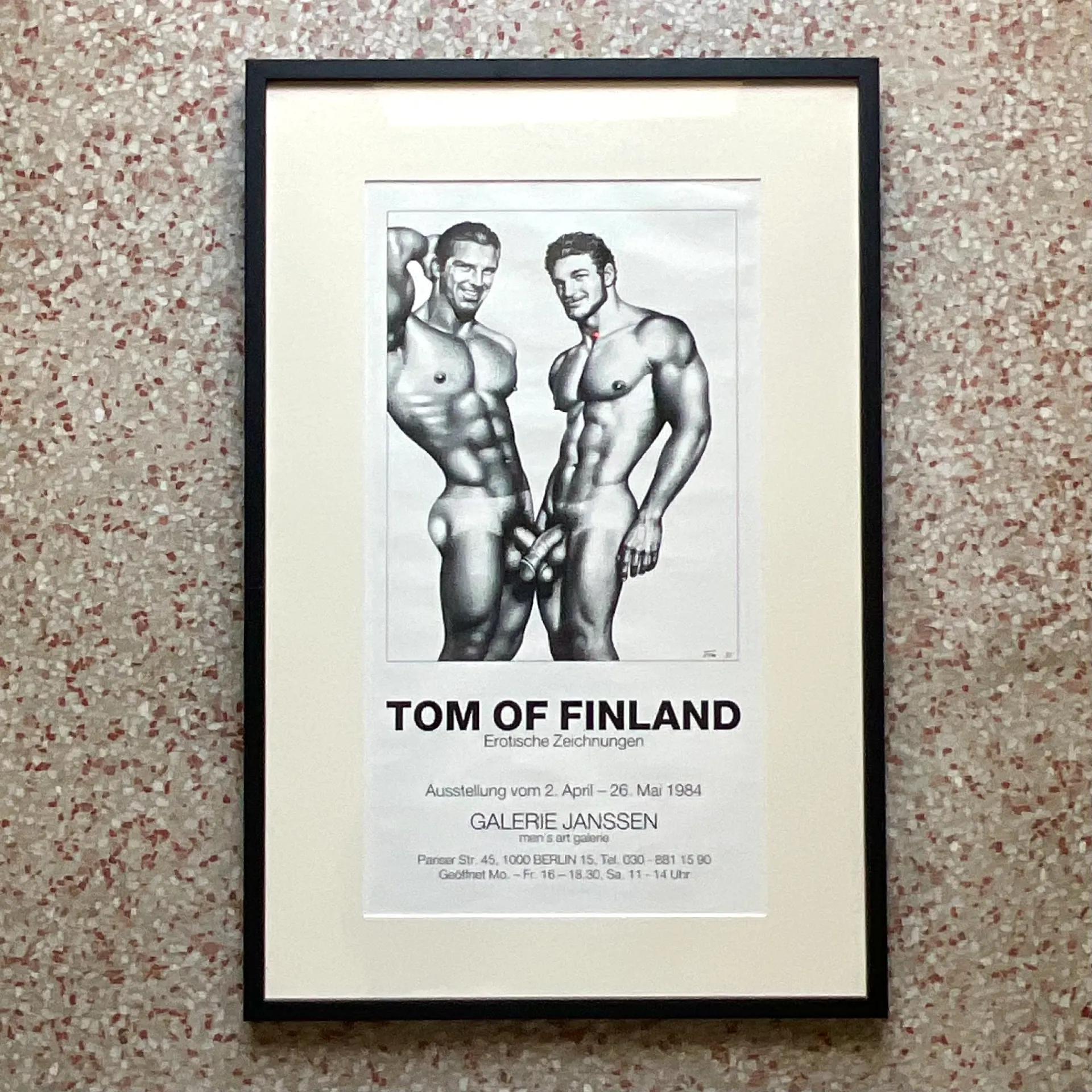 Vintage Tom of Finland Gallery Poster  - Back view
