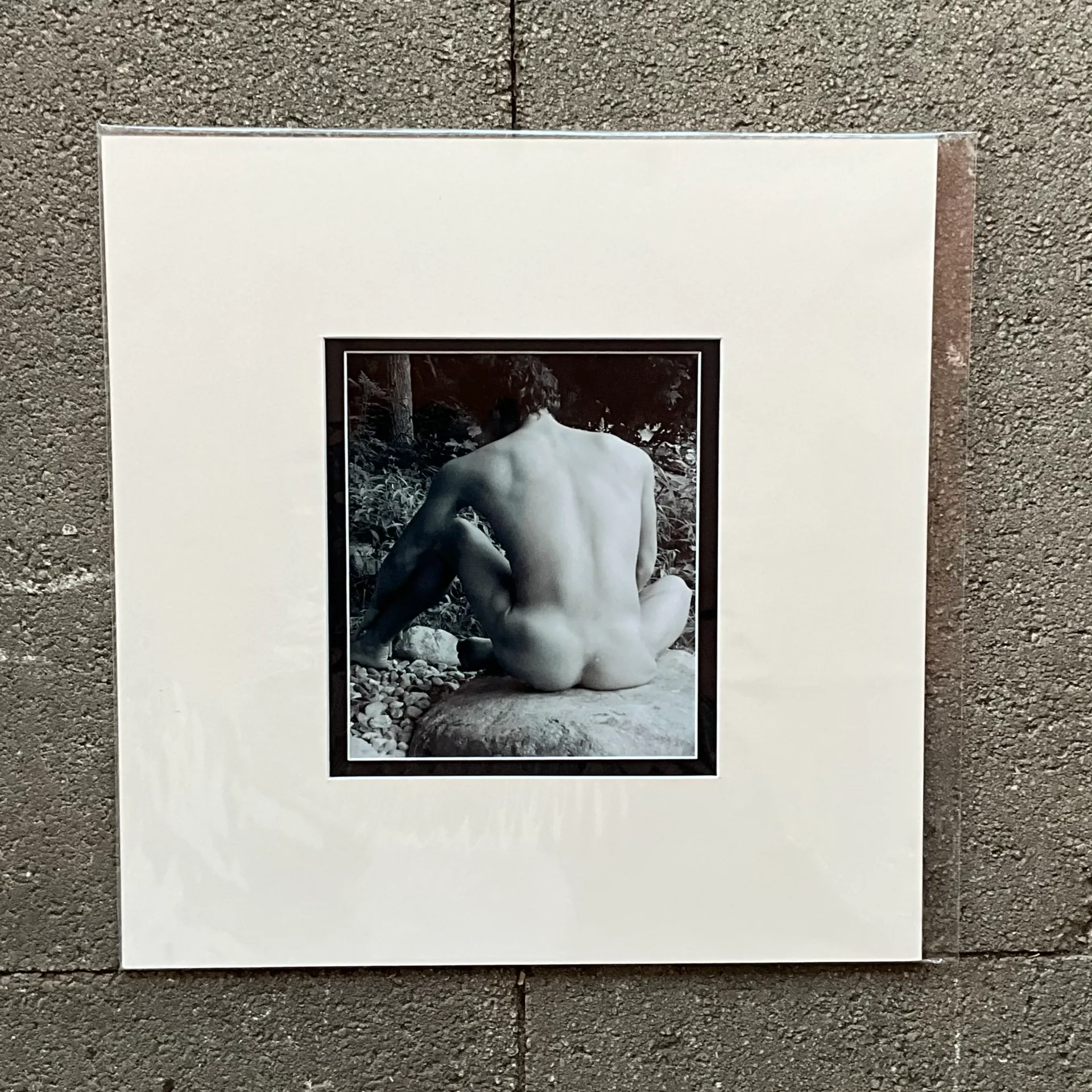 Vintage Boho Original Nude Photograph of Man - Back view