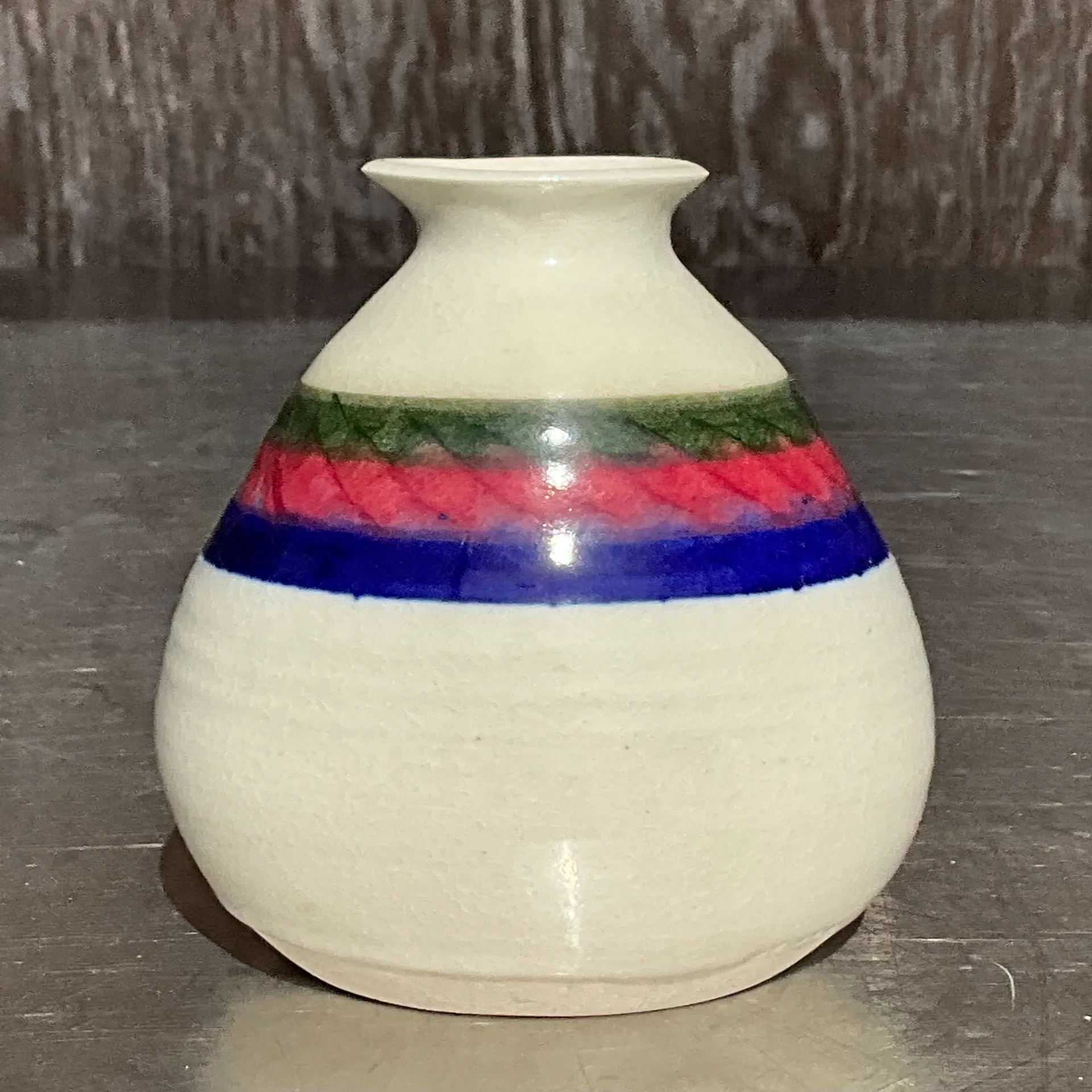 Vintage Boho Studio Pottery Vase - Detail view
