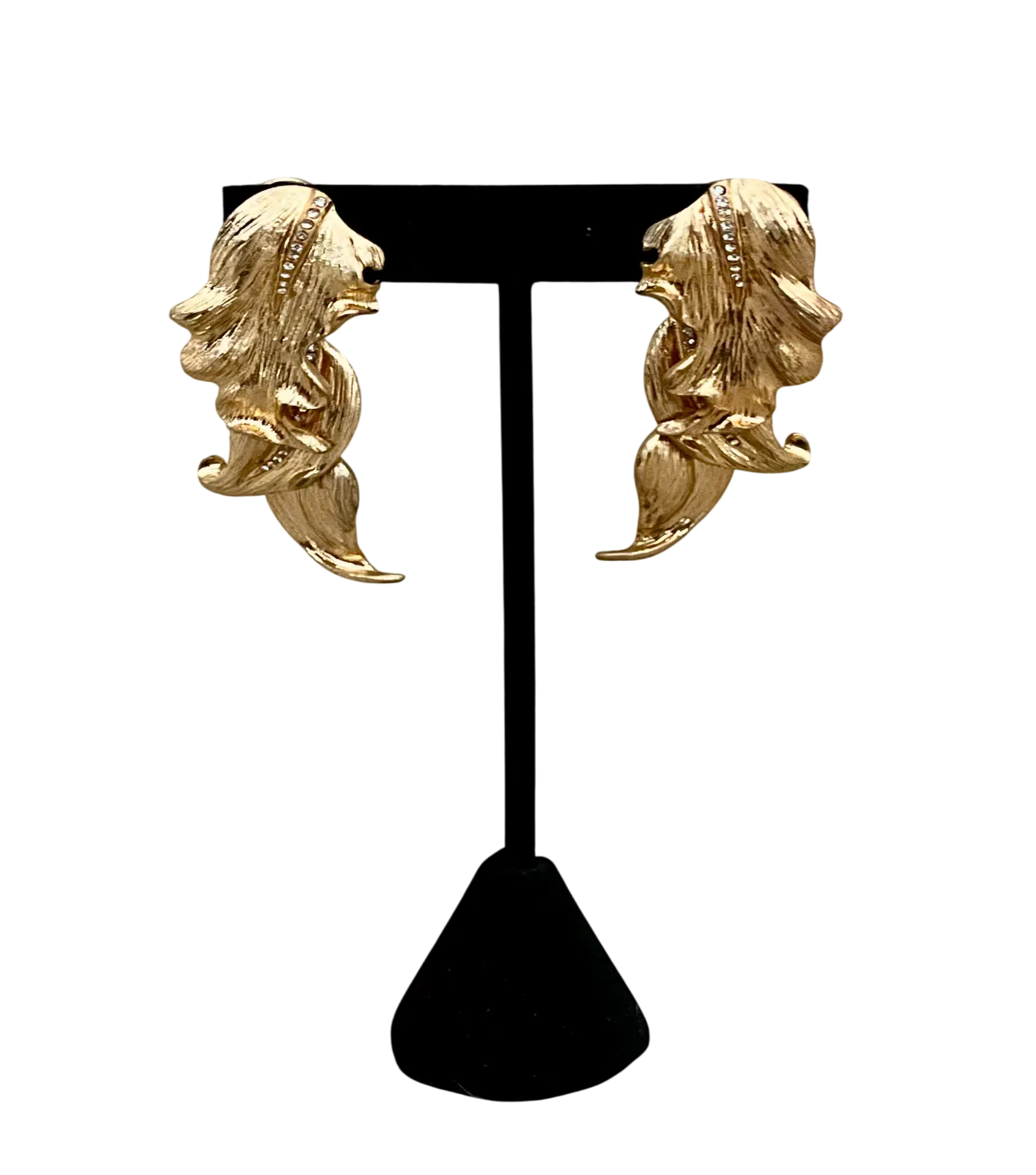    Vintage Golden Leaf Tassel Earrings