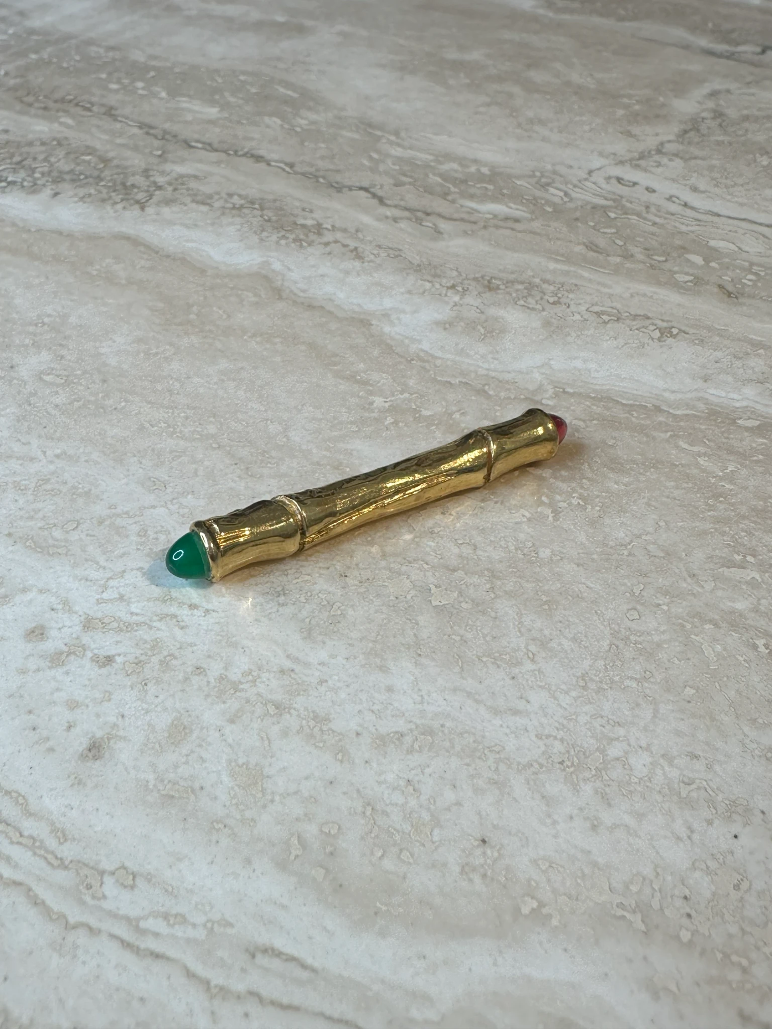  Vintage Chanel Gold Bar Pin - Side view