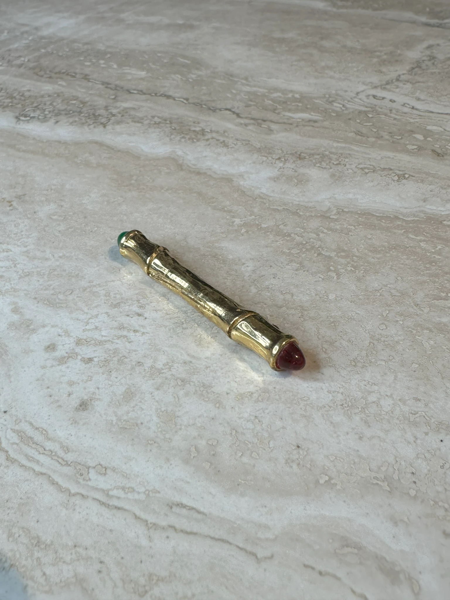  Vintage Chanel Gold Bar Pin - Back view