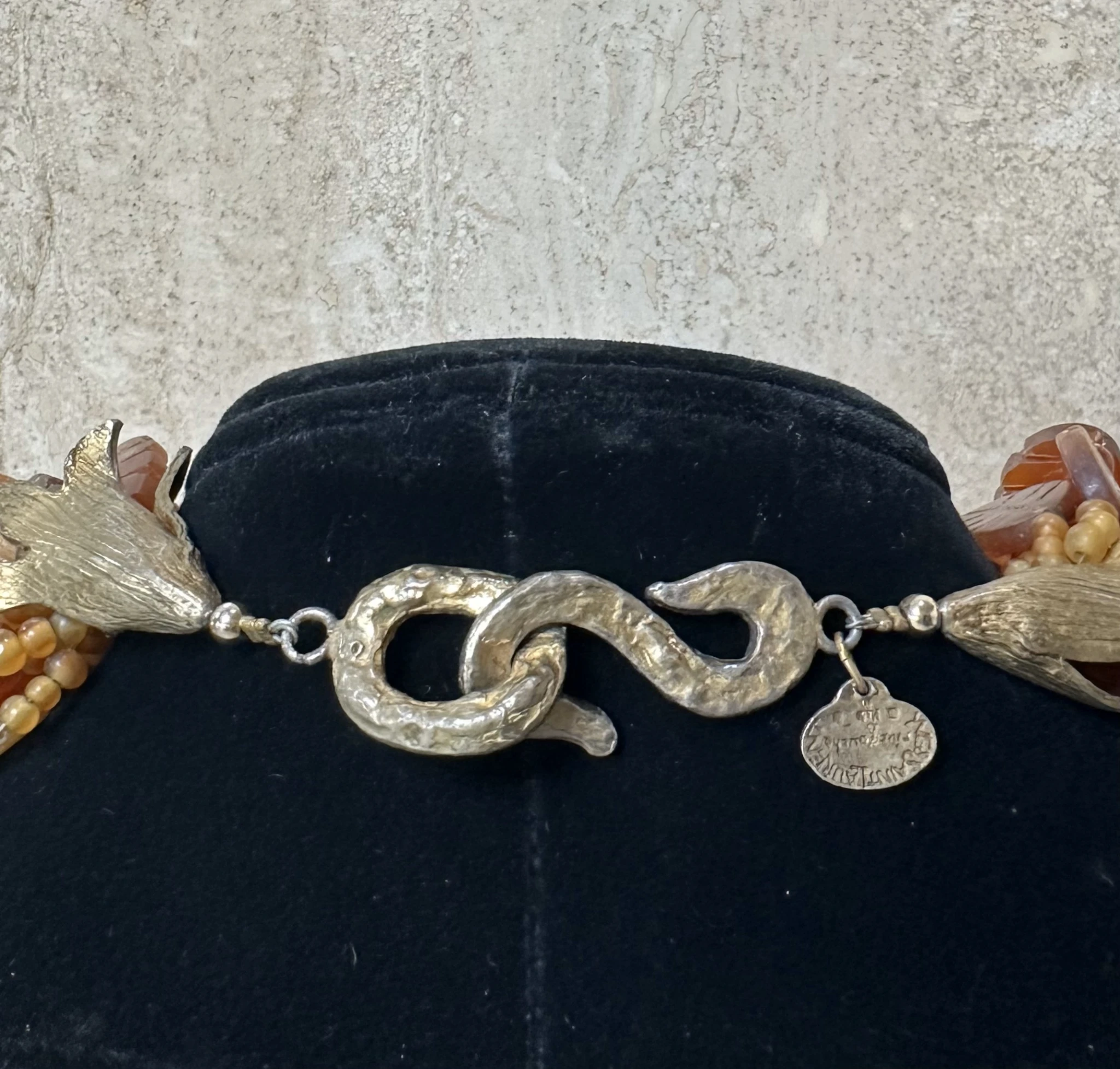 Monumental YSL Leaf Necklace - Top view