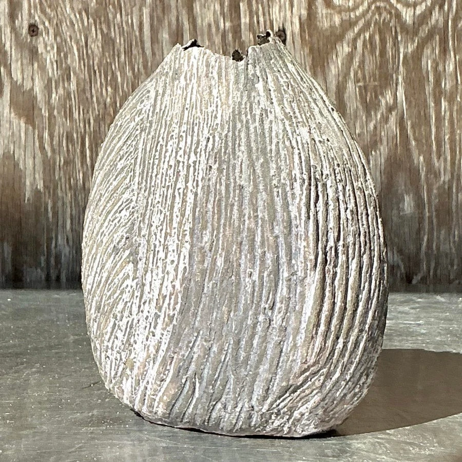 Vintage Boho Original Studio Pottery Vase - Side view