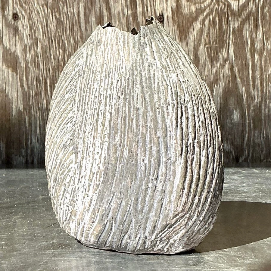 Vintage Boho Original Studio Pottery Vase - Back view