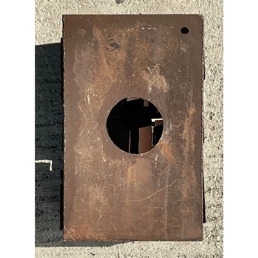 Vintage Boho French Brutalist Wall Sconce - Back view