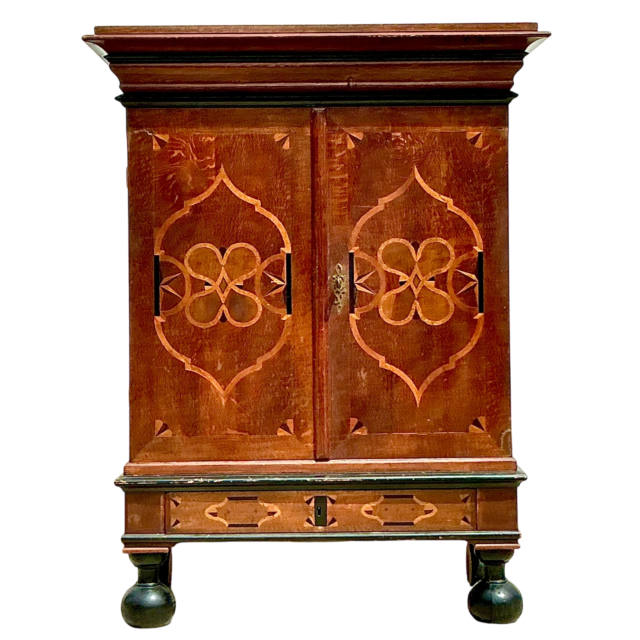 Vintage Dutch Inlay Cabinet