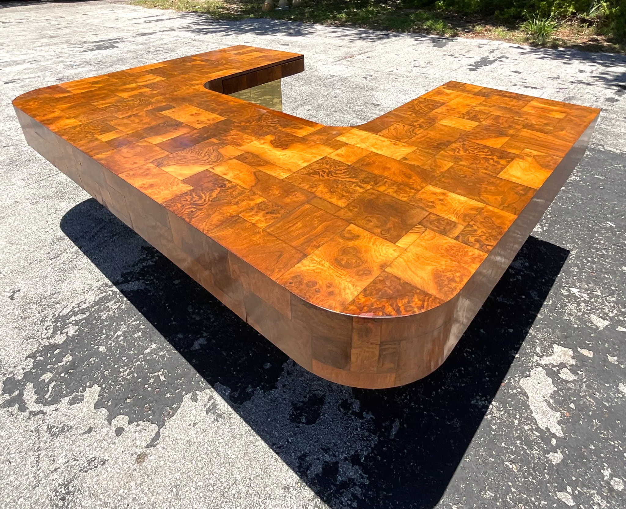 Vintage Boho Paul Evans Cityscape Executive Desk - Top view