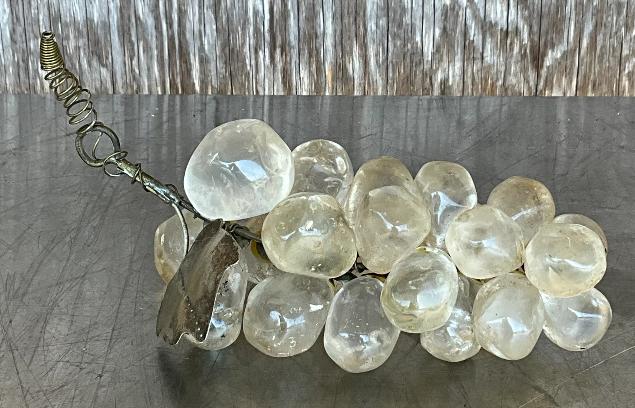 Vintage Boho Rock Crystal Grapes - Top view