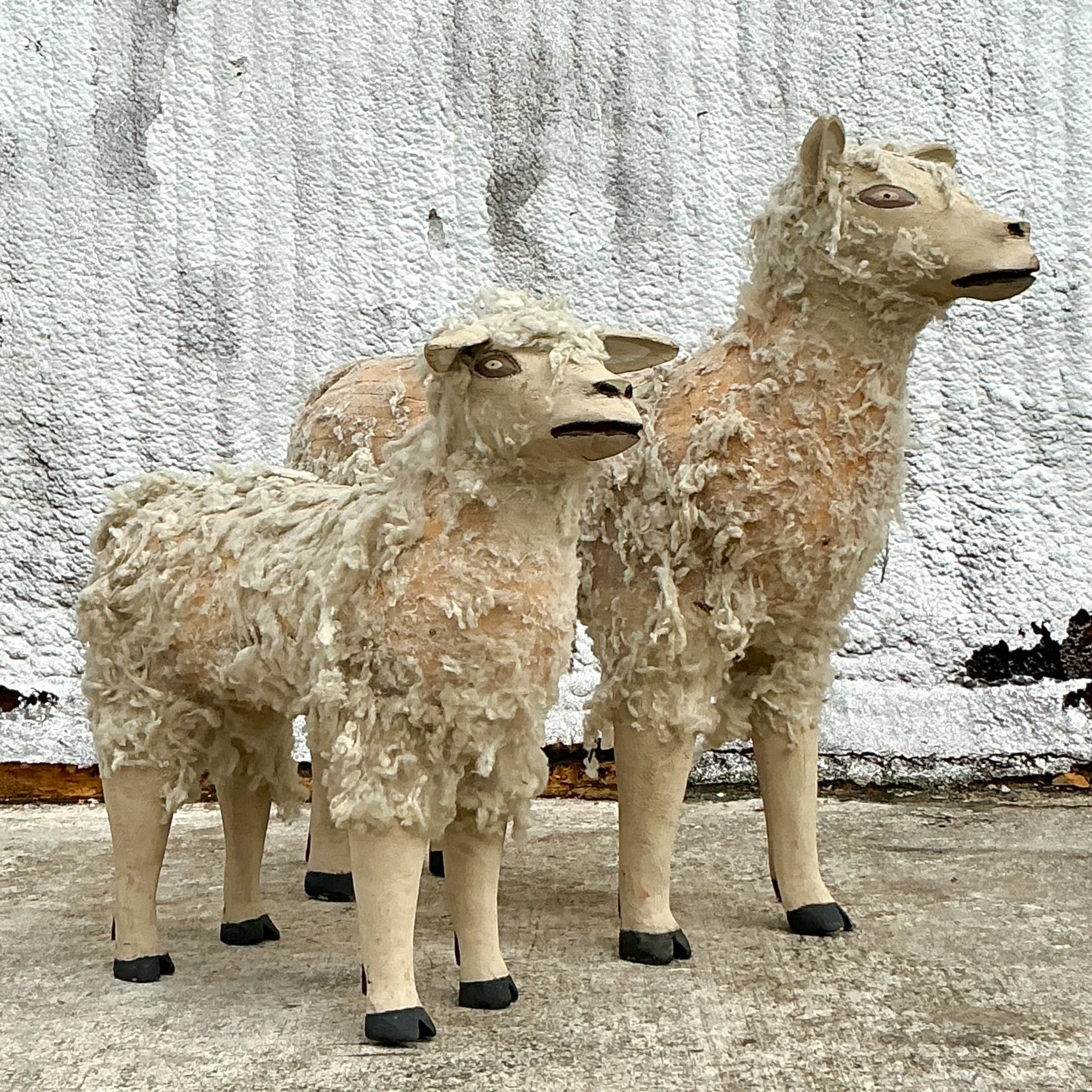 Vintage Boho Leroy Archuleta Sheep- Set Of 2 - Back view
