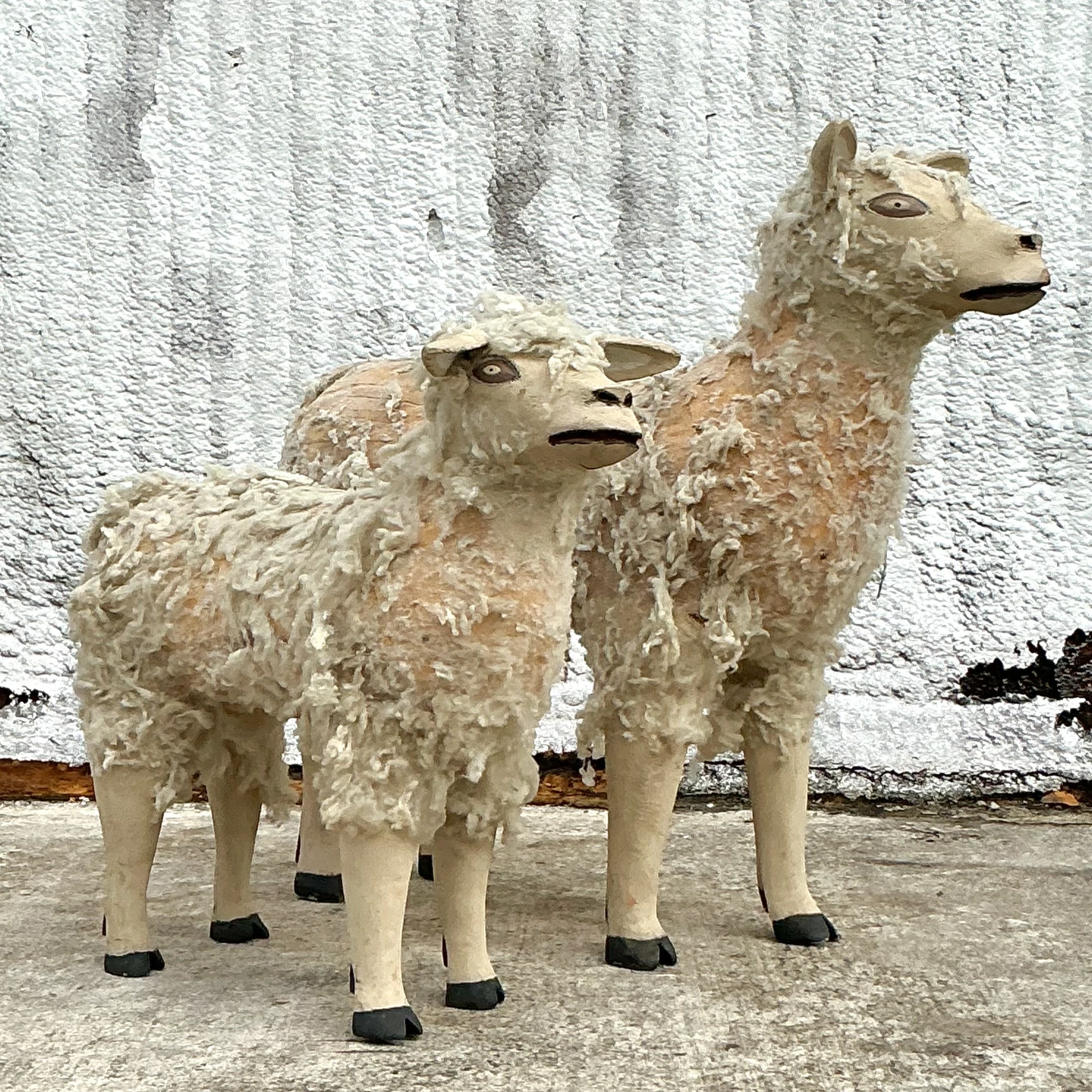 Vintage Boho Leroy Archuleta Sheep- Set Of 2 - Top view