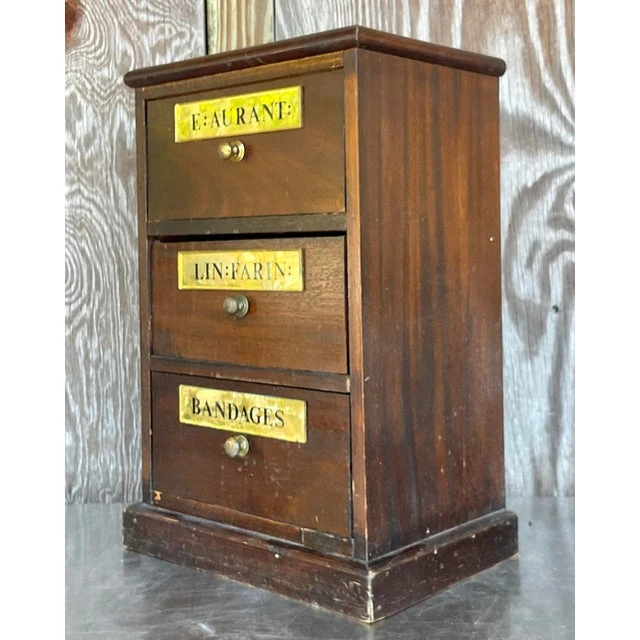 Antique French 19th Century Apothecary Cabinet - Back view