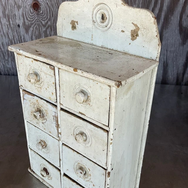 Antique Primitive Patinated Wall Cabinet - Detail view