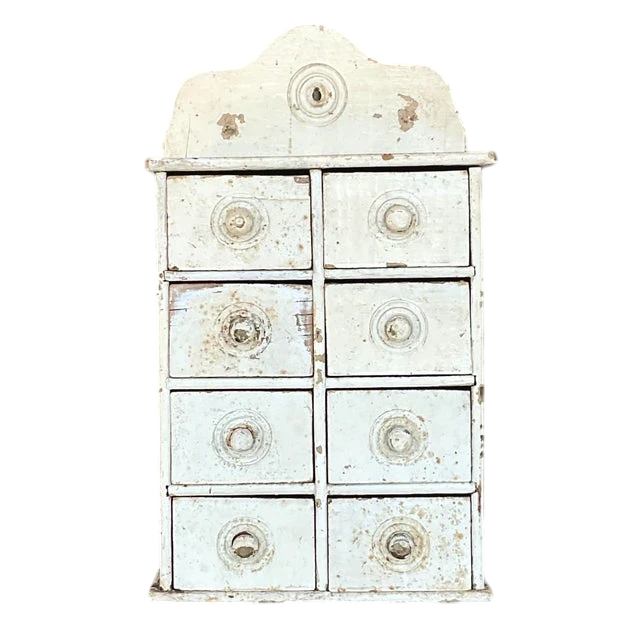 Antique Primitive Patinated Wall Cabinet