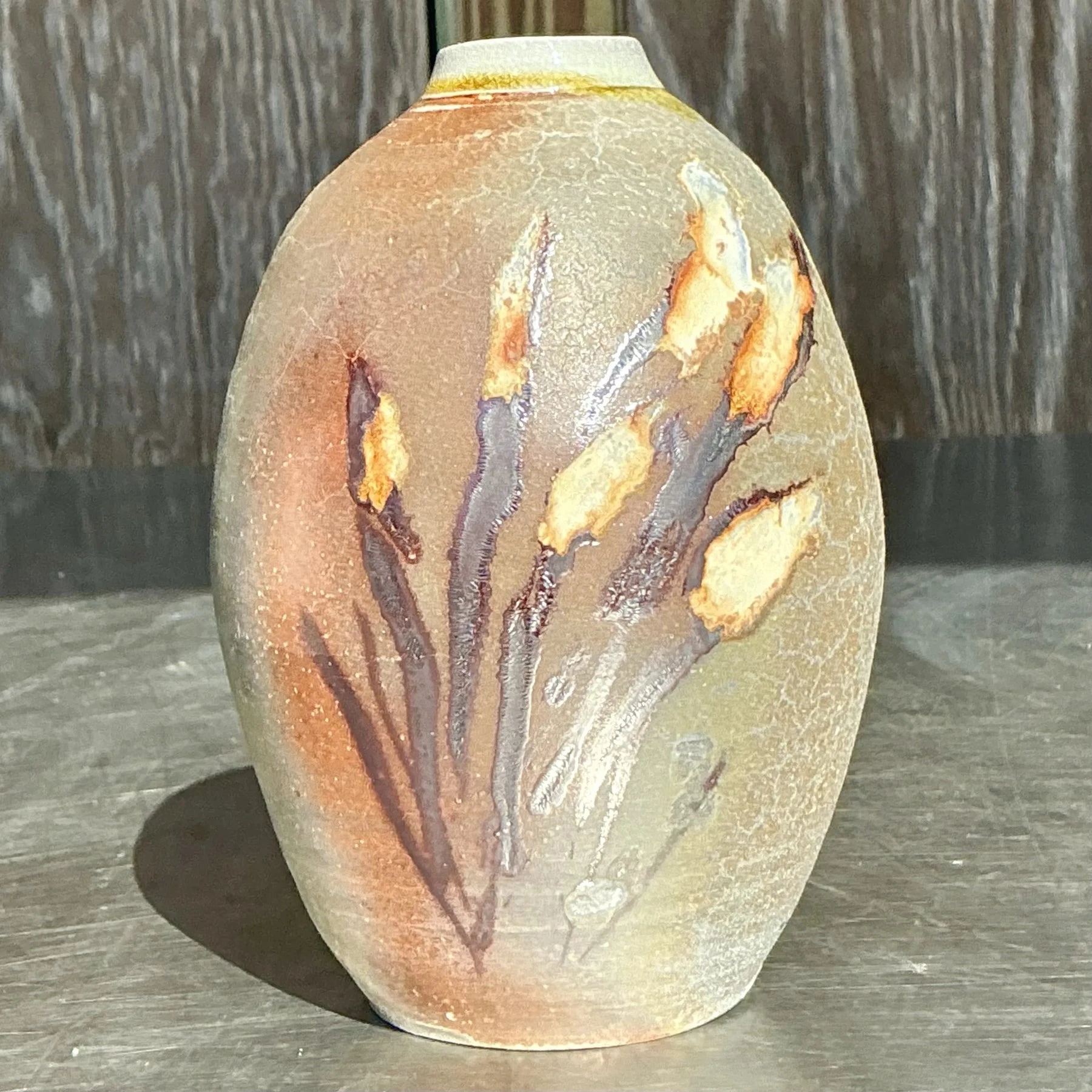 Vintage Boho Studio Pottery Vase - Detail view