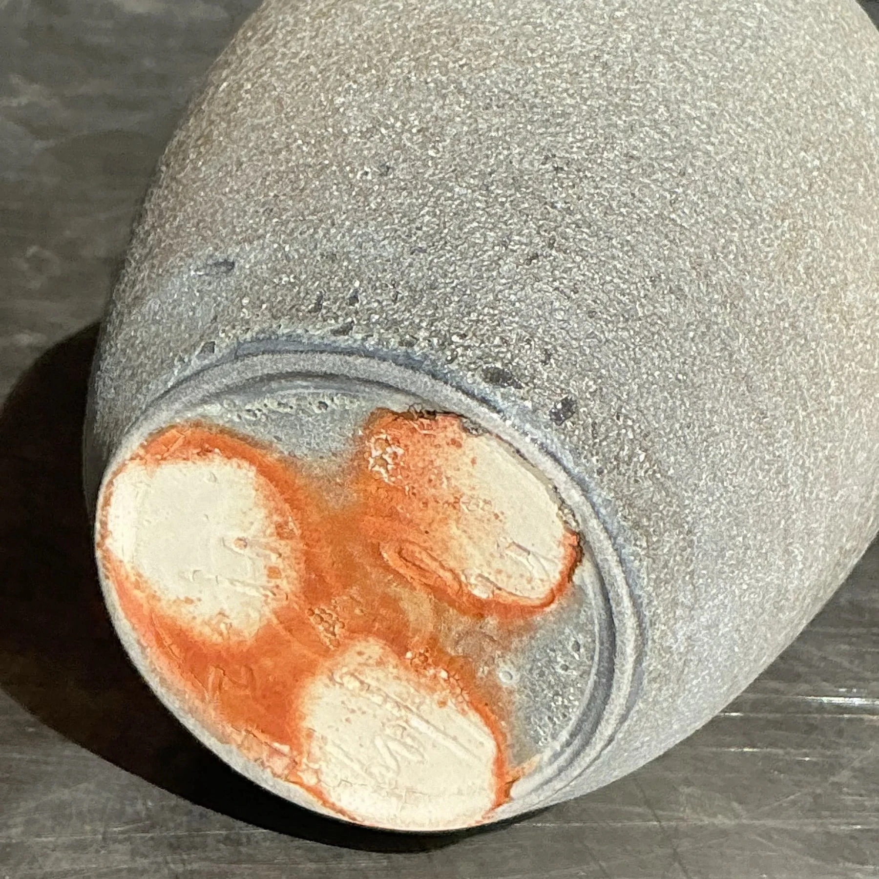 Vintage Boho Studio Pottery Vase - Back view
