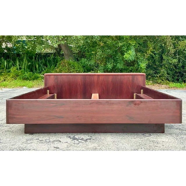 Vintage Drylund Rosewood Queen Bedframe - Back view