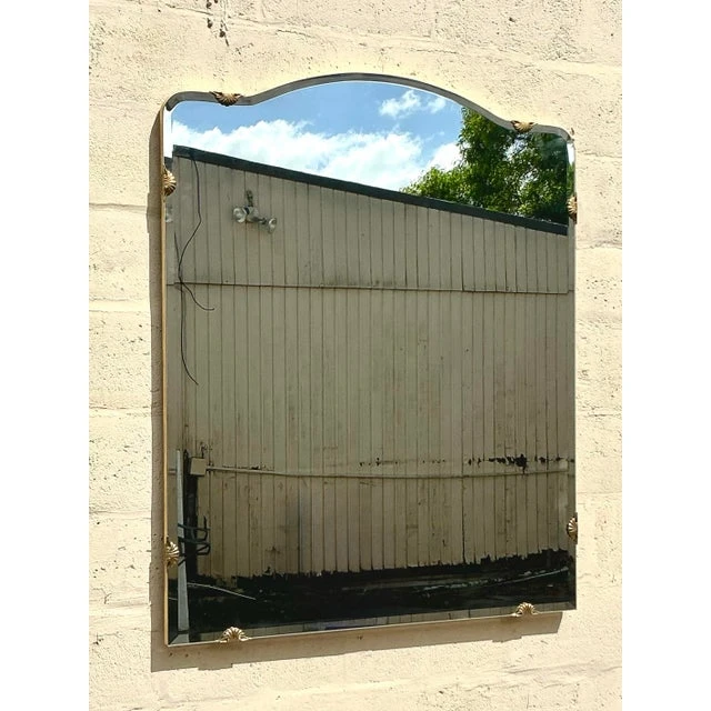 Vintage Regency Monumental Beveled Shield Mirror - Back view