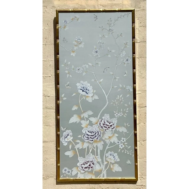 Vintage Regency Degourney Framed Wallpaper Panel - Side view