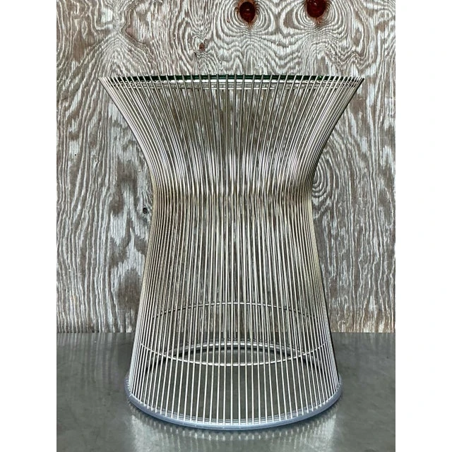 Vintage Chrome Side Table After Platner - Detail view