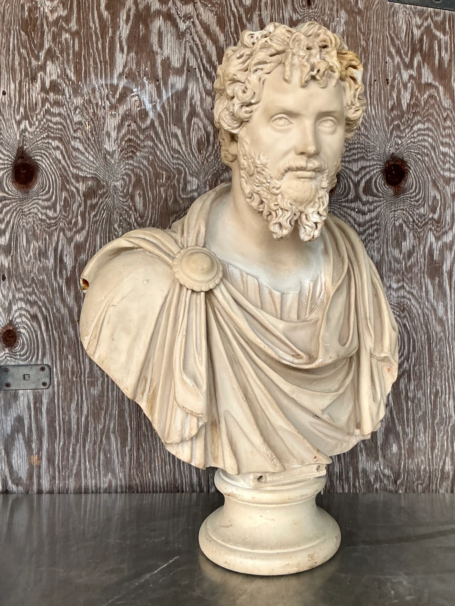 Vintage Grand Tour Resin Bust Of Man - Top view