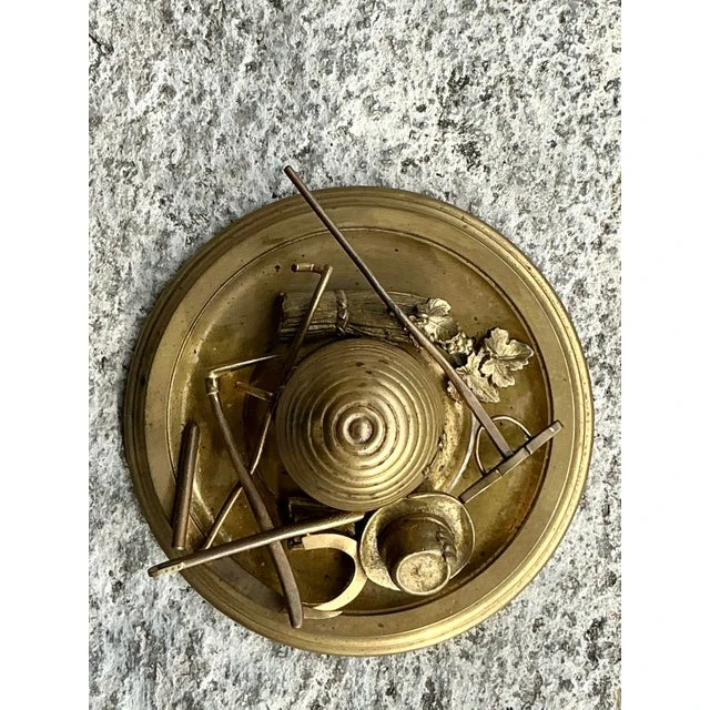 Vintage Boho Brass Honey Pot - Top view