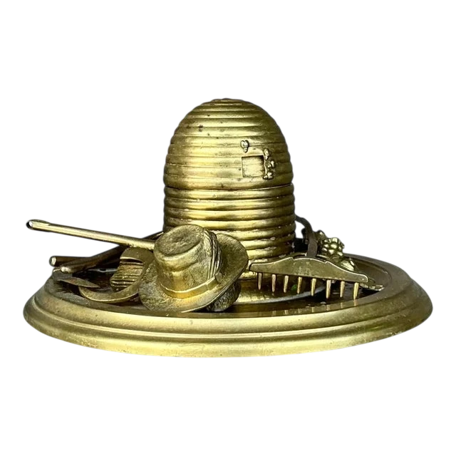 Vintage Boho Brass Honey Pot