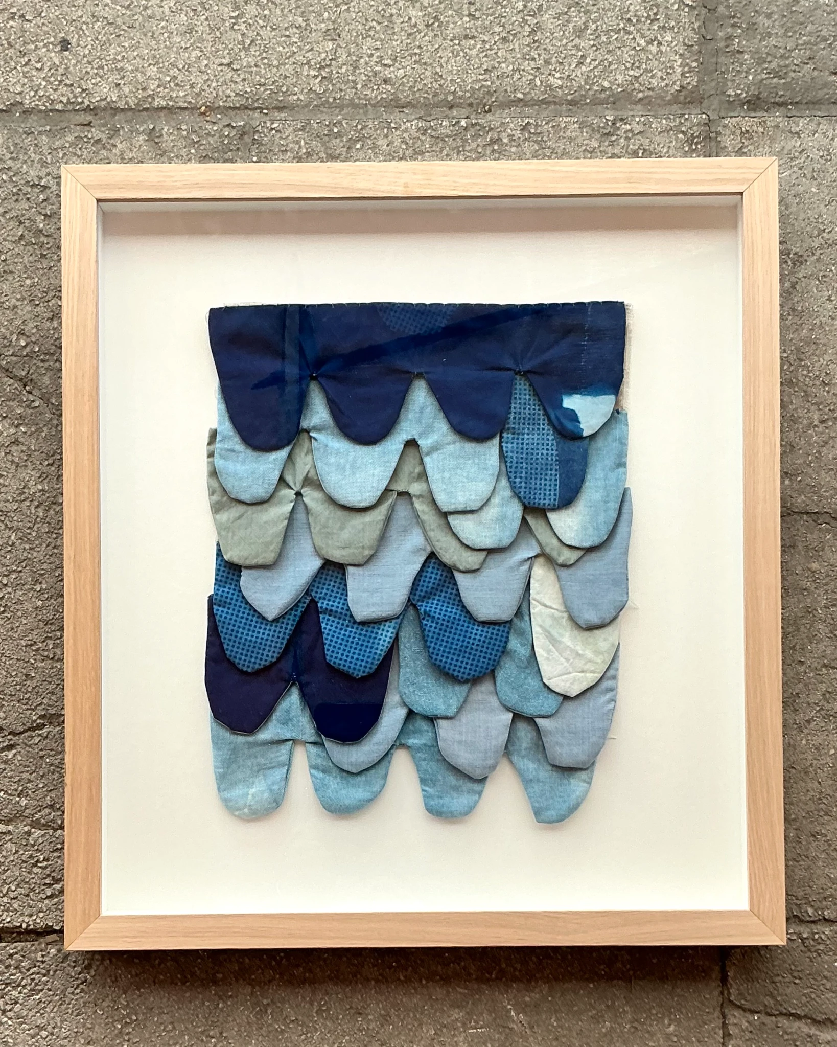 Vintage Boho Original Textile Art - Top view