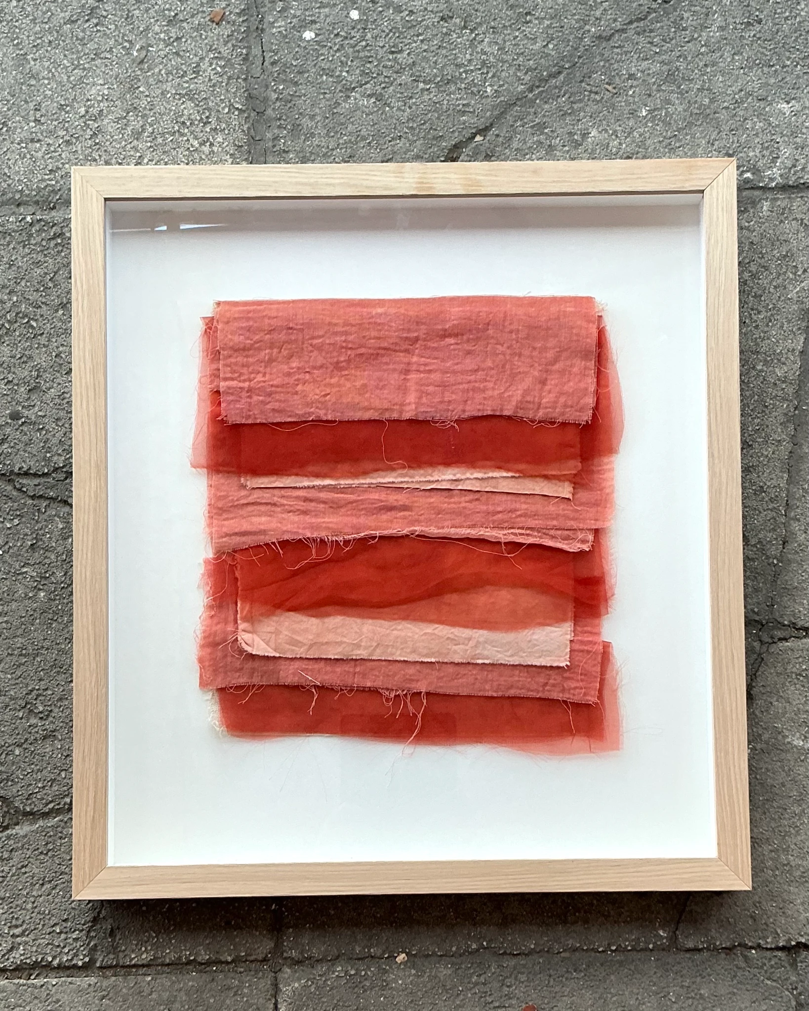Vintage Boho Original Textile Art - Top view