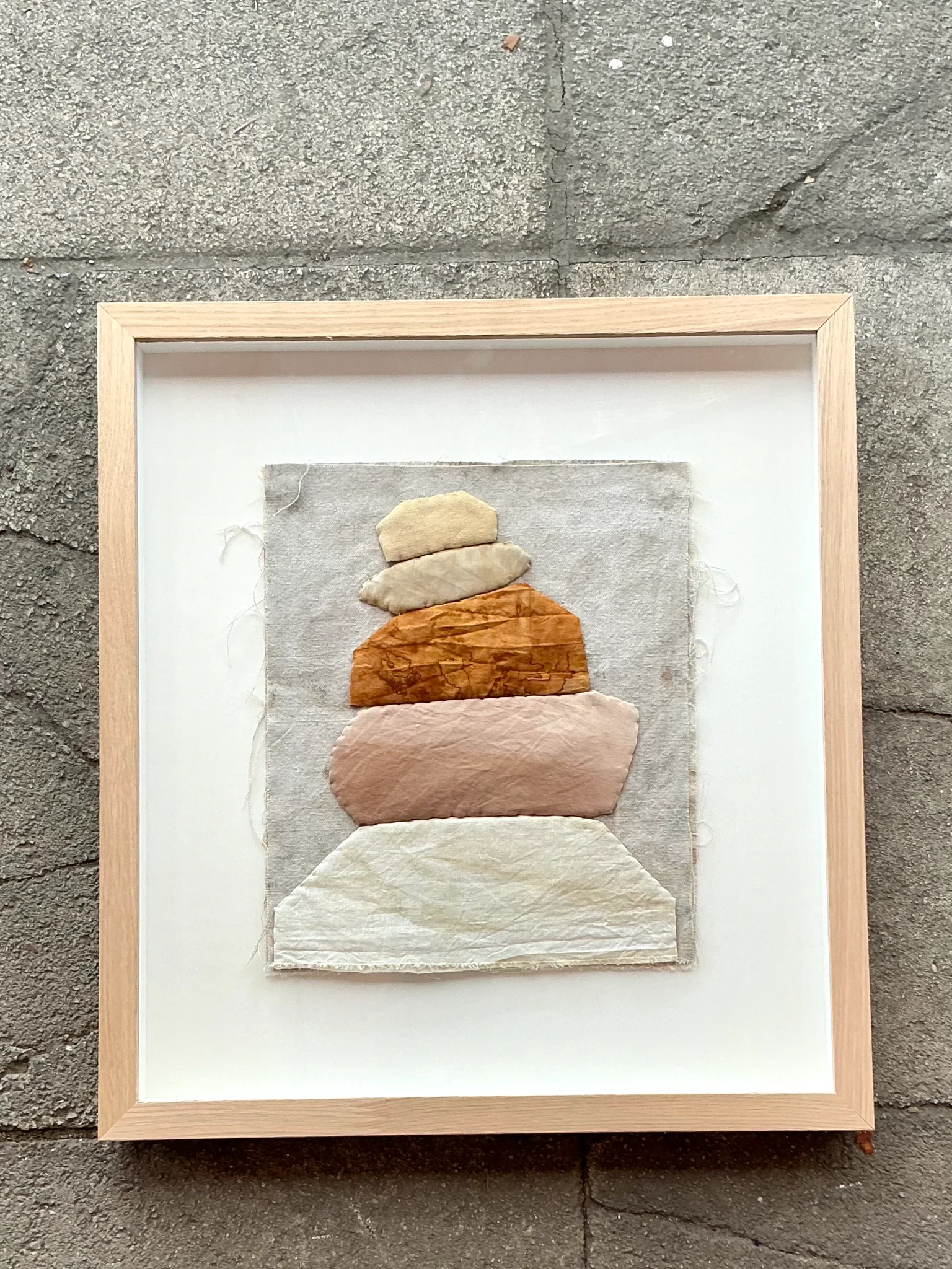 Vintage Boho Original Textile Art - Side view
