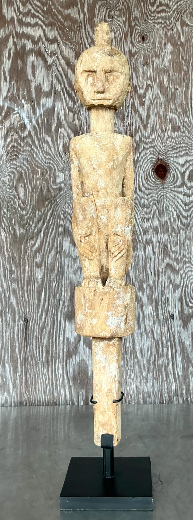 Vintage Boho Tribal African Carved Figure - Detail view