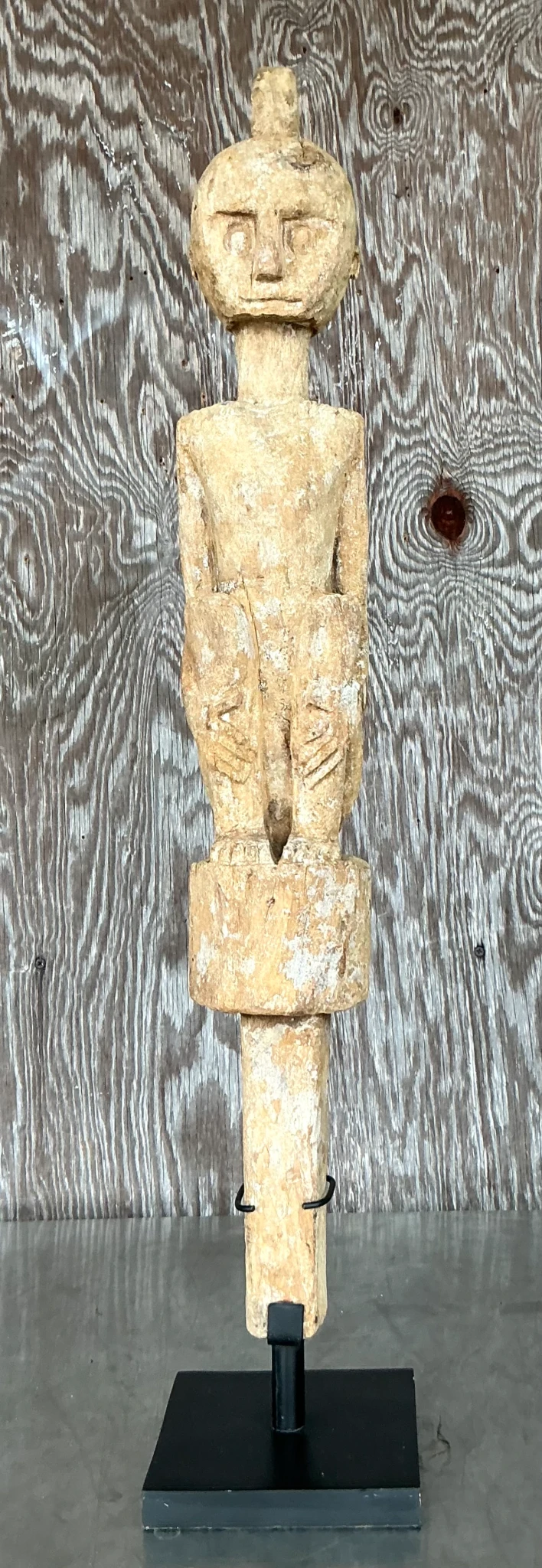 Vintage Boho Tribal African Carved Figure - Side view