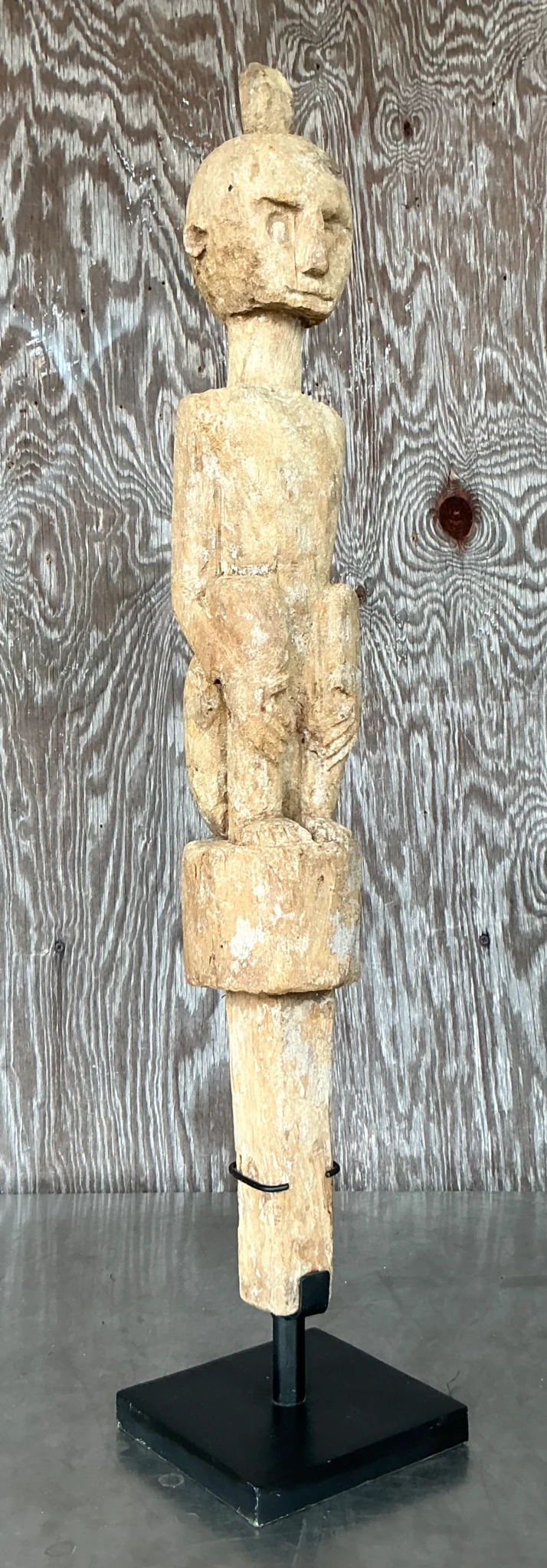 Vintage Boho Tribal African Carved Figure - Top view