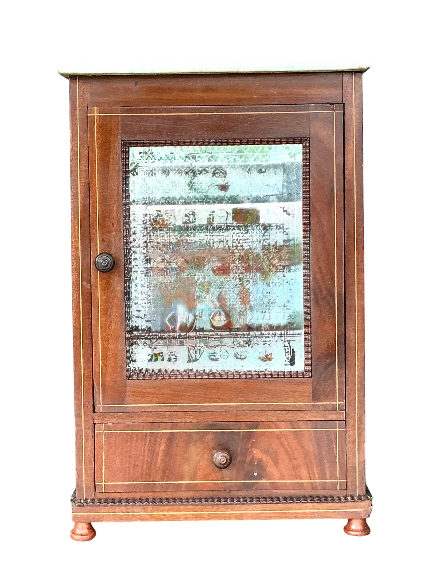 Vintage Petite Cabinet with Inset Mirror 