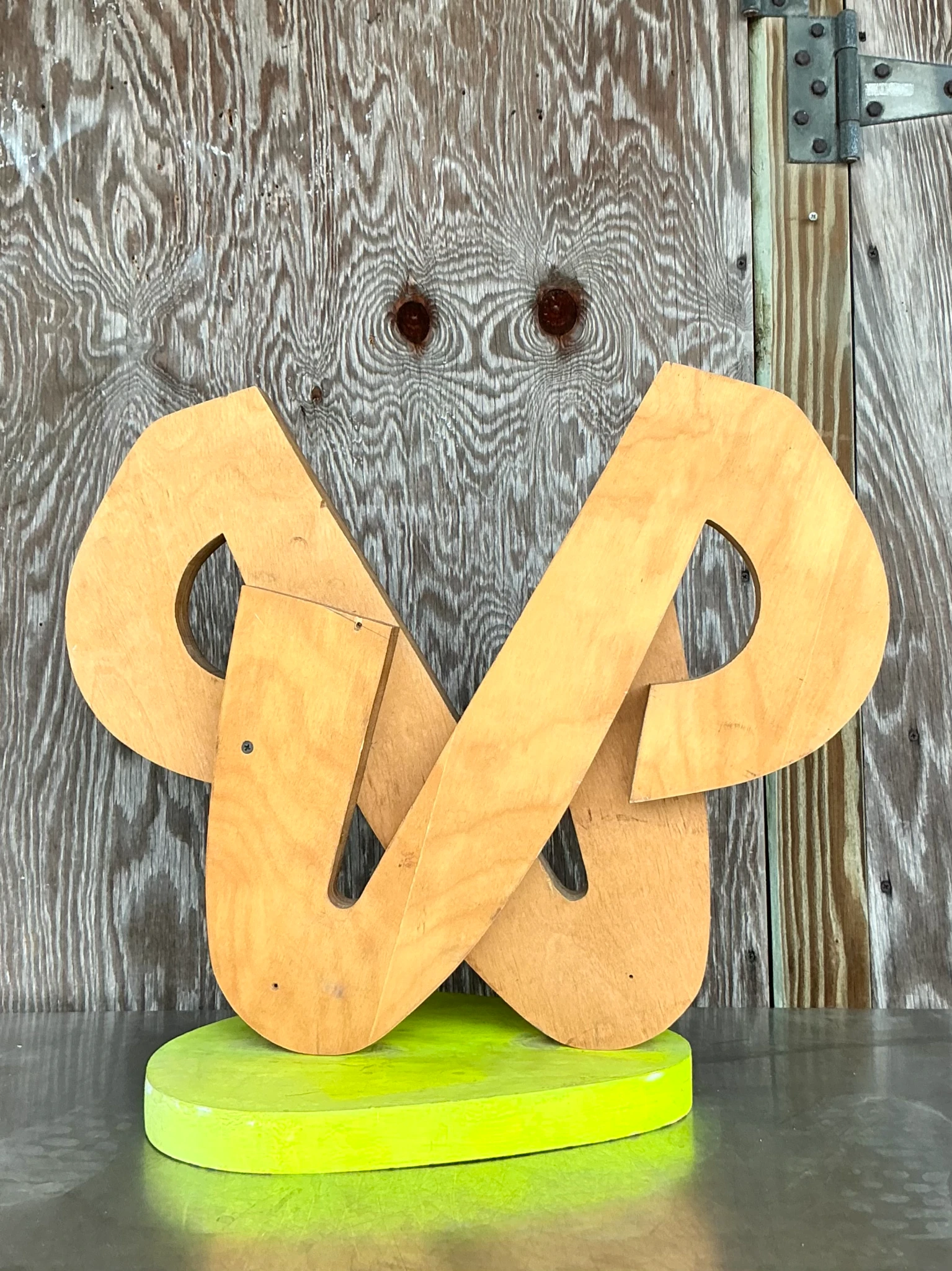 Vintage Boho Original Abstract Sculpture - Side view