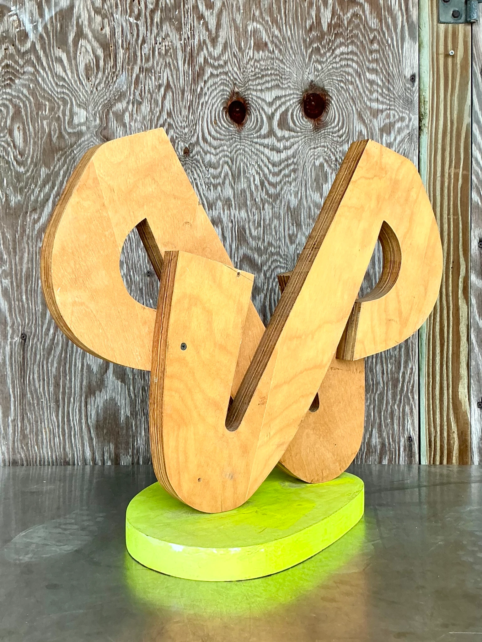 Vintage Boho Original Abstract Sculpture - Back view