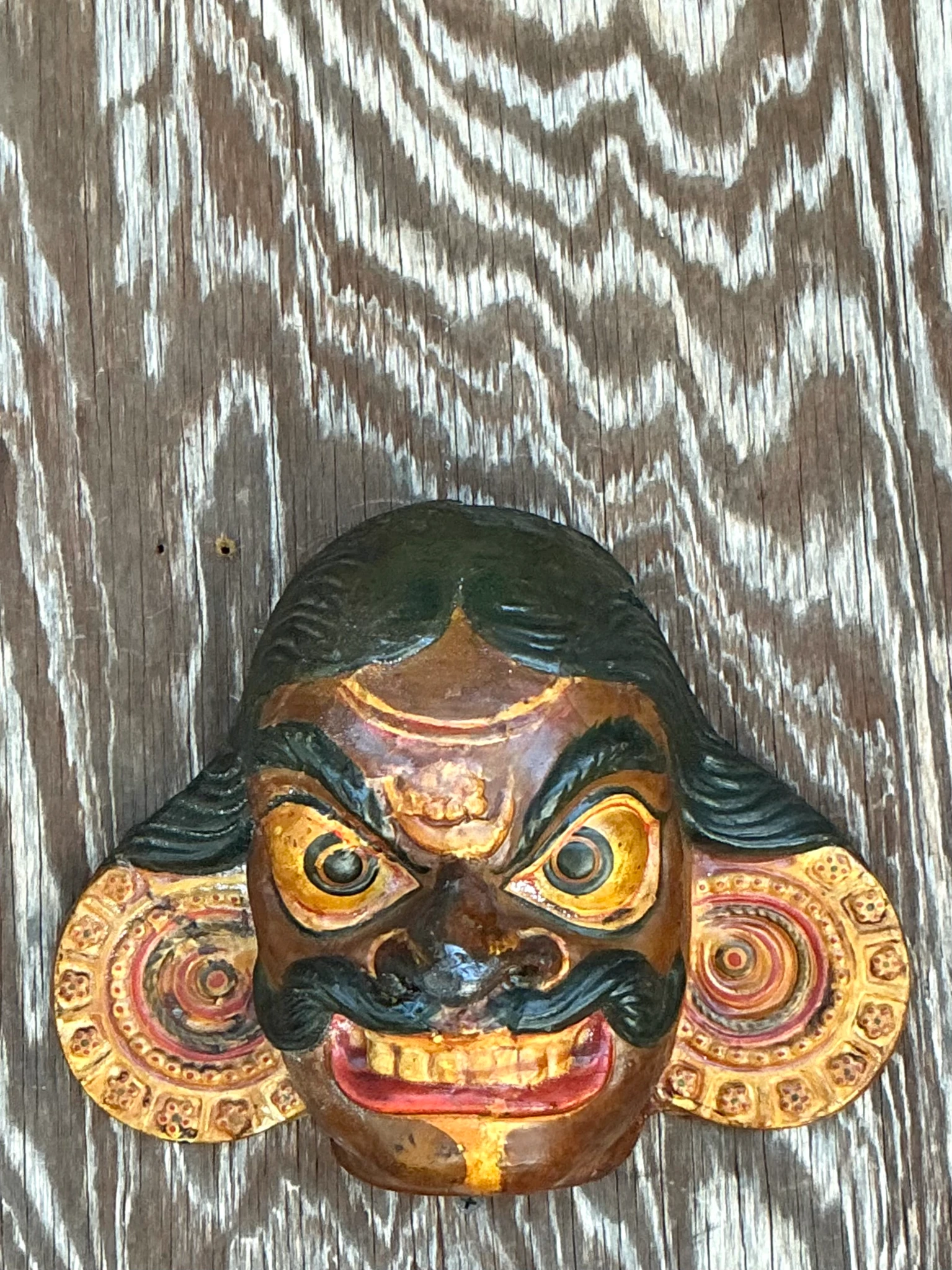 Vintage Boho Tribal Mask - Top view