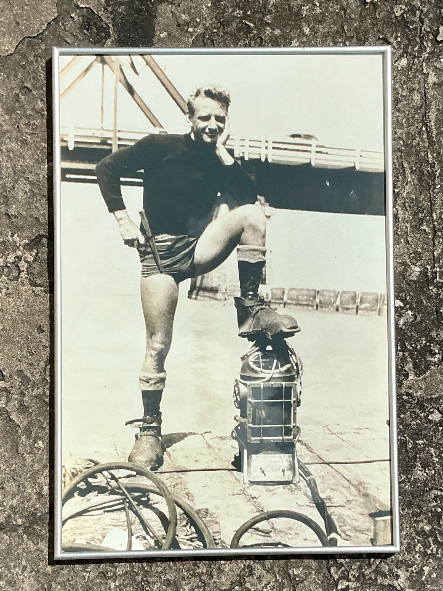 Vintage Boho Original Photograph Of Sailor - Back view