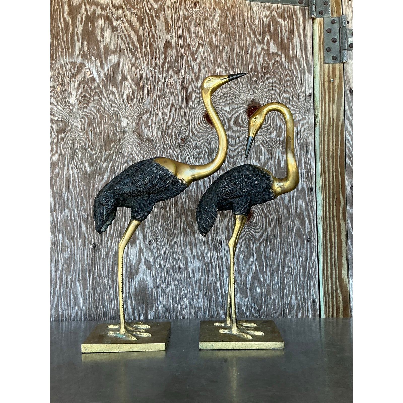 Vintage Boho Brass and Pewter - A Pair - Top view