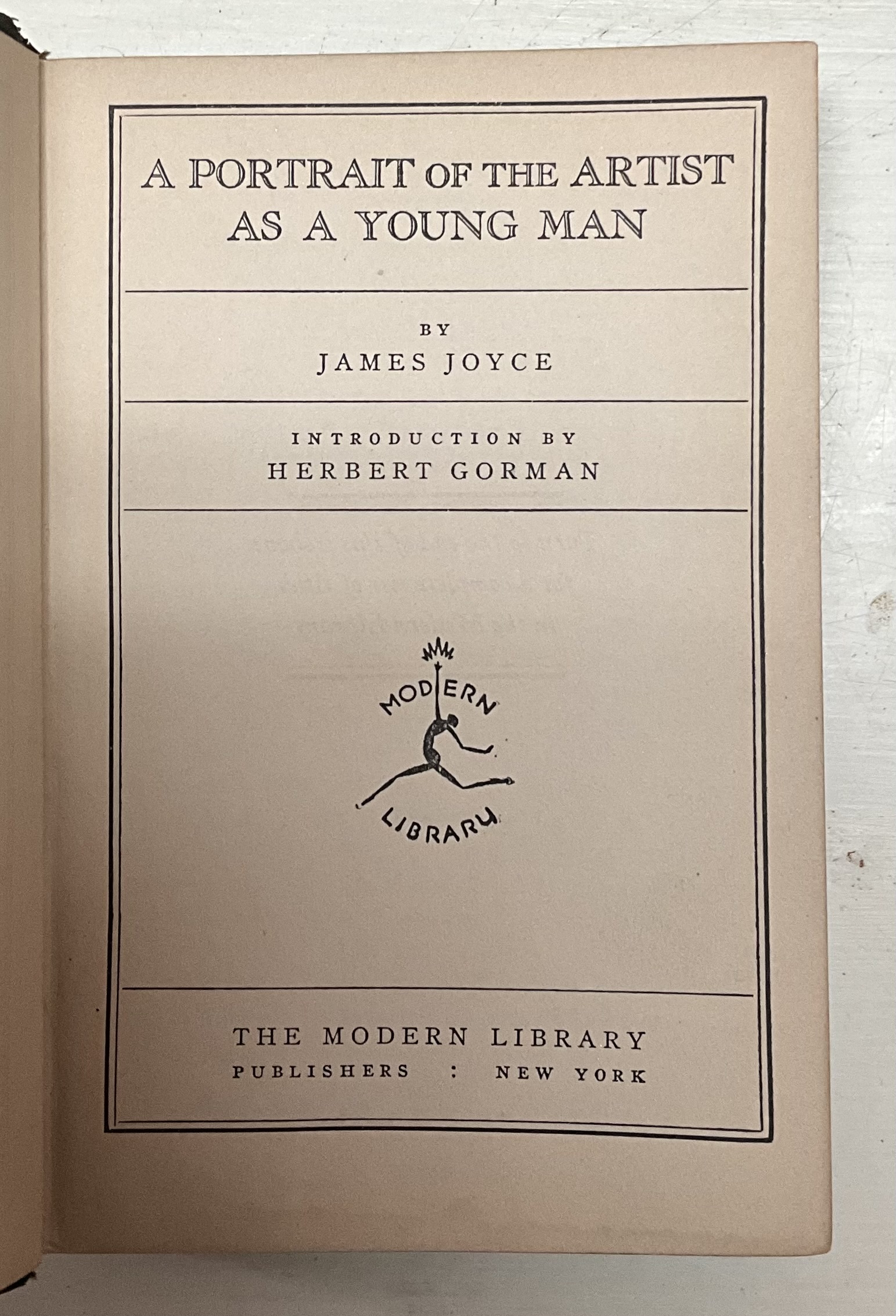 Vintage Regency First Modern Library Edition of A Portrait of The Artist as a Young Man - Back view
