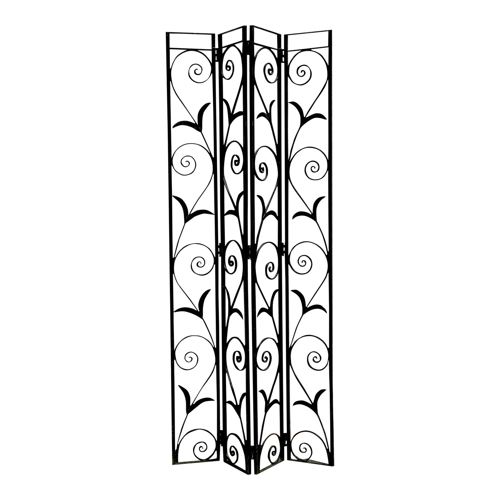 Vintage Art Deco Wrought Iron Screen