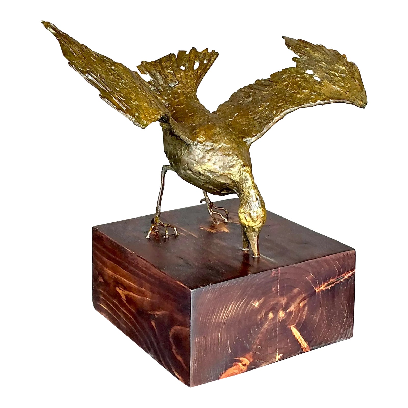 Vintage Boho Gilt Tipped Bird Sculpture