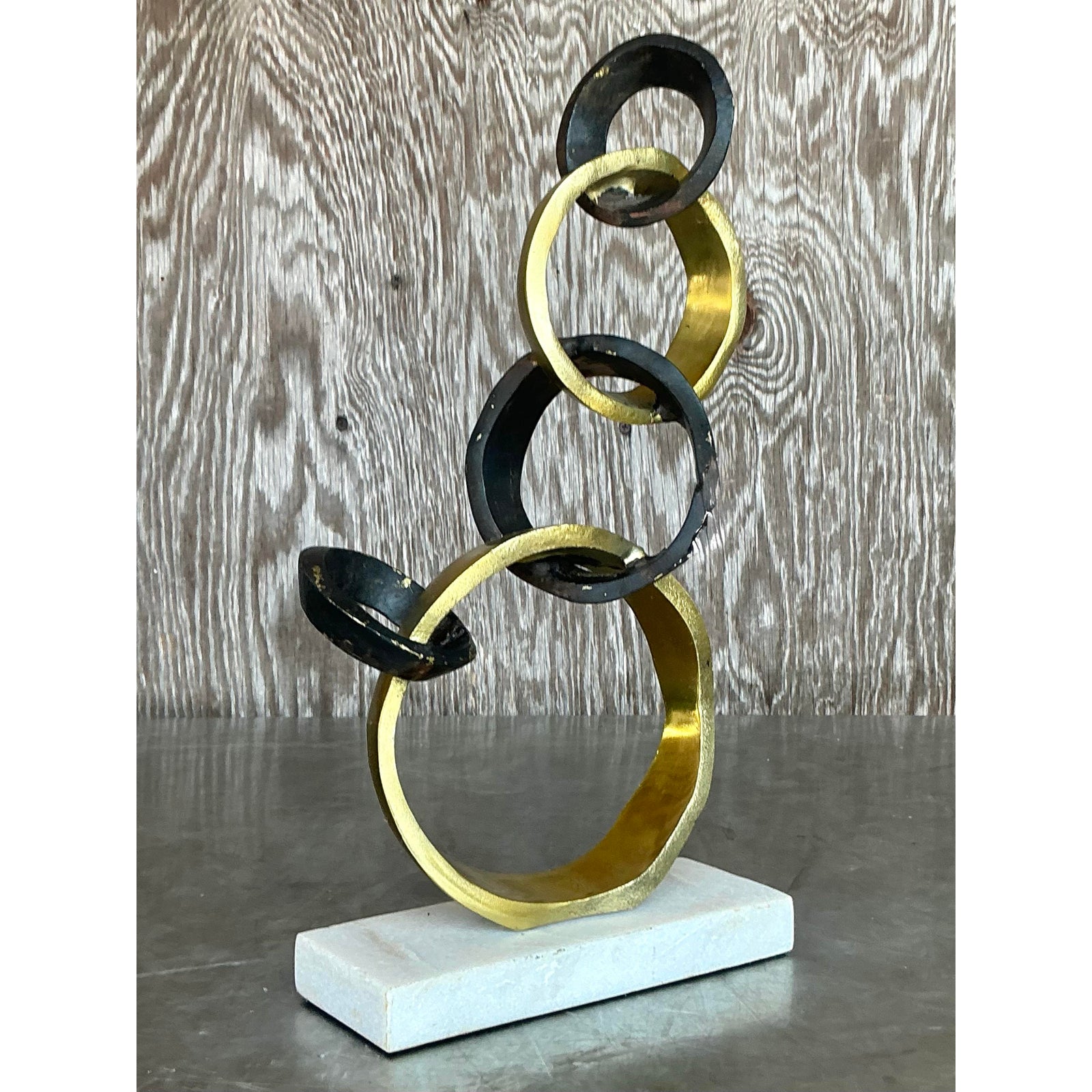 Late 20th Century Vintage Boho Abstract Rings Sculpture - Top view