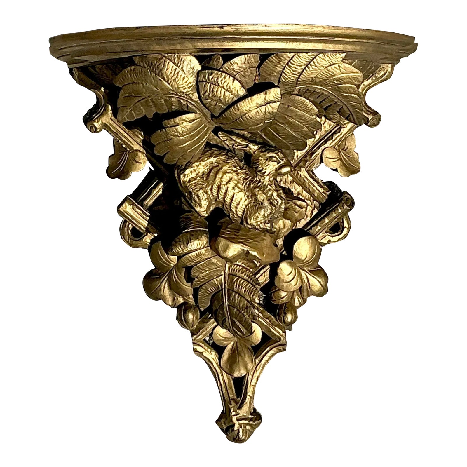 Vintage Regency Carved Wood Gilt Bracket