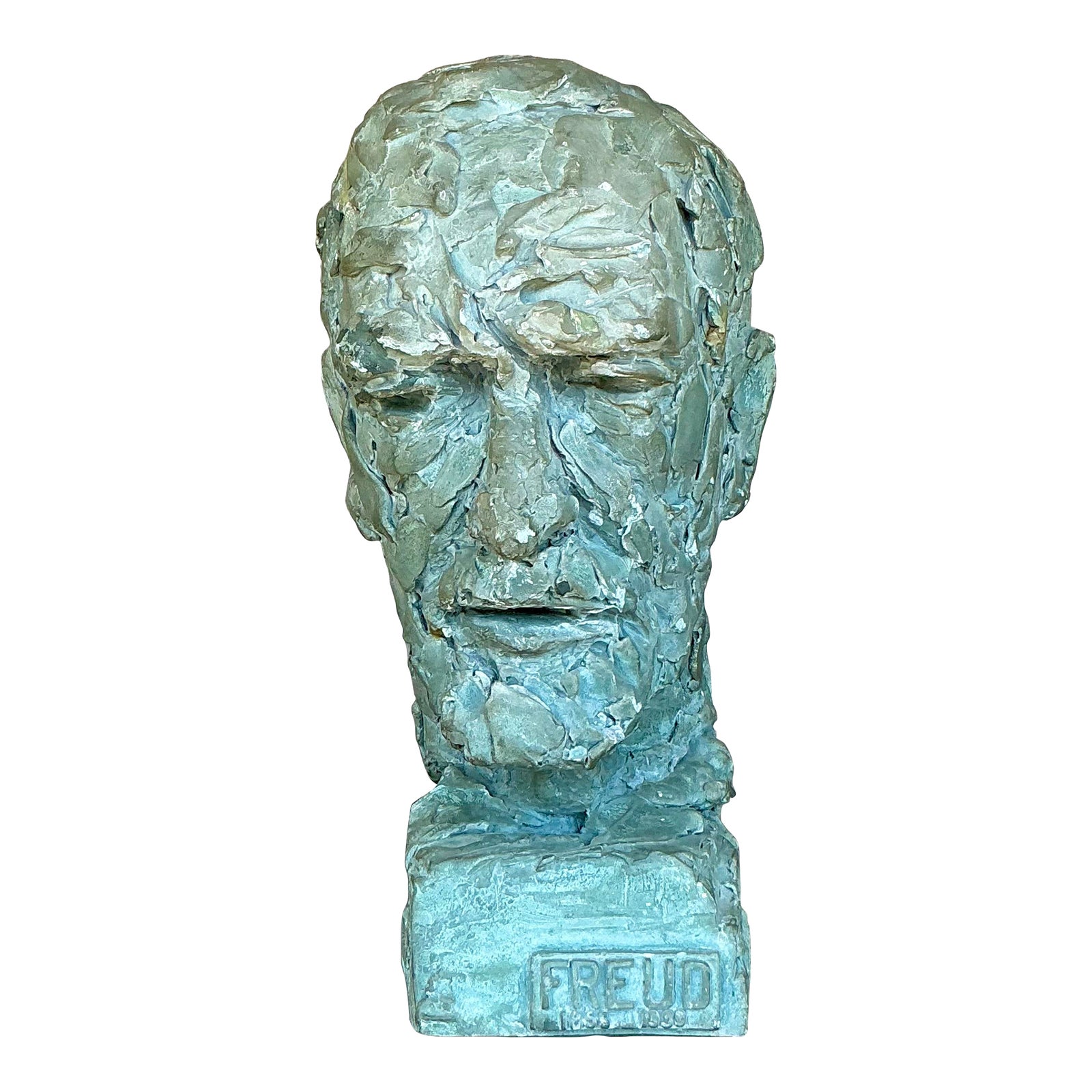 Vintage Postmodern Plaster Bust of Freud