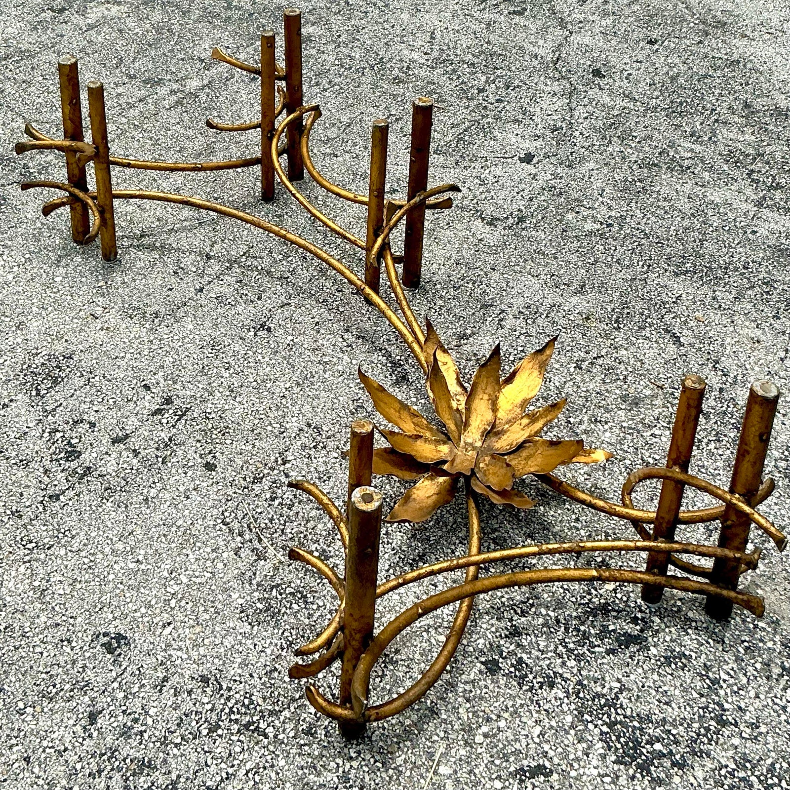 Vintage Boho Lotus Coffee Table After Silas Seandel - Top view